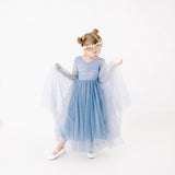 Madeline Dusty Blue Flower Girl Lace Dress