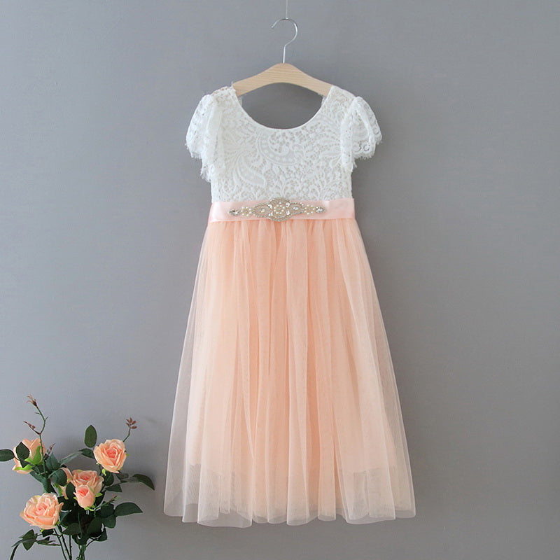 Pink Aria A- Line Flower Girl Dress – Nicolette's Couture