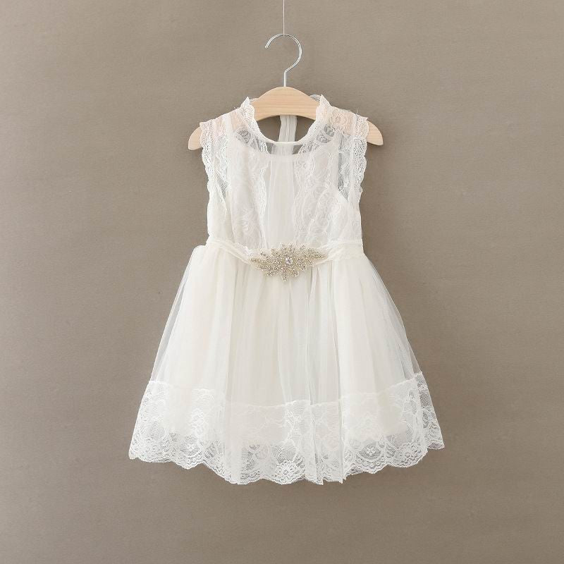 Nicolette's Couture White Lace Dress for female, 4T