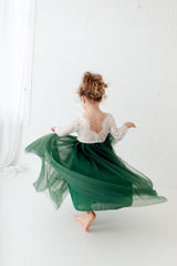 Hunter Green Tulle