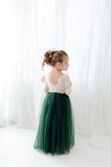 Green Flower Girl Dress
