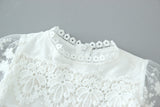 White Lace Baptism Christening Gown Dress
