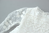 White Lace Baptism Christening Gown Dress