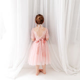 Soft Pink Flower Girl Lace Dress