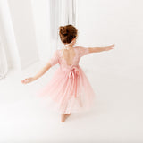 Flower Girls Lace Dress Soft Pink