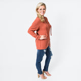 The Lace Up Sweater - Nicolette's Couture