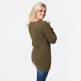 The Lace Up Sweater - Nicolette's Couture