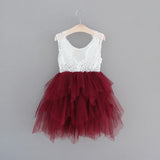 The Alanna Flower Girl Dress - Burgundy