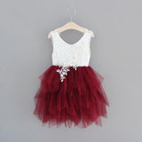 The Alanna Flower Girl Dress - Burgundy