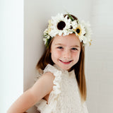 flower halo with sunflowers
