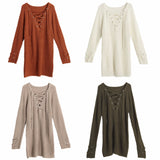 The Lace Up Sweater - Nicolette's Couture