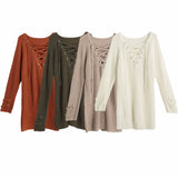 The Lace Up Sweater - Nicolette's Couture