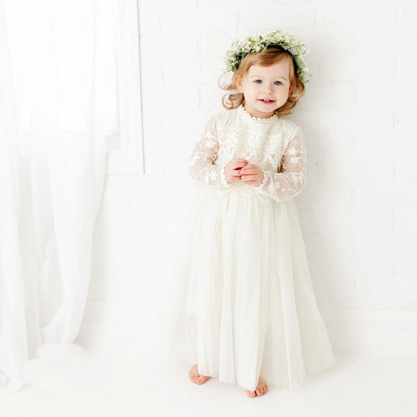Tyra Ivory Christening Gown
