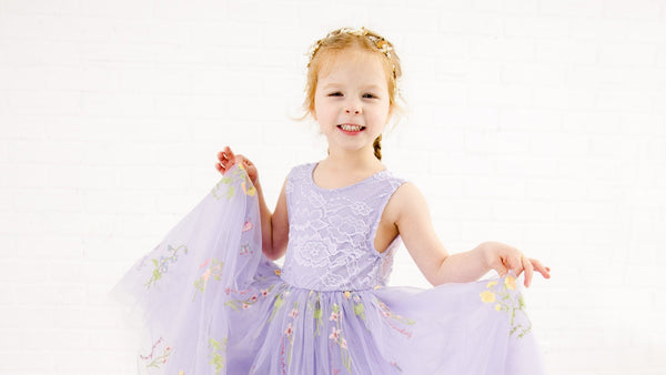 Purple Embroidered Girls Dress. Where to Find a Perfect Embroidered Floral Dress for Your Little One's Special Event?