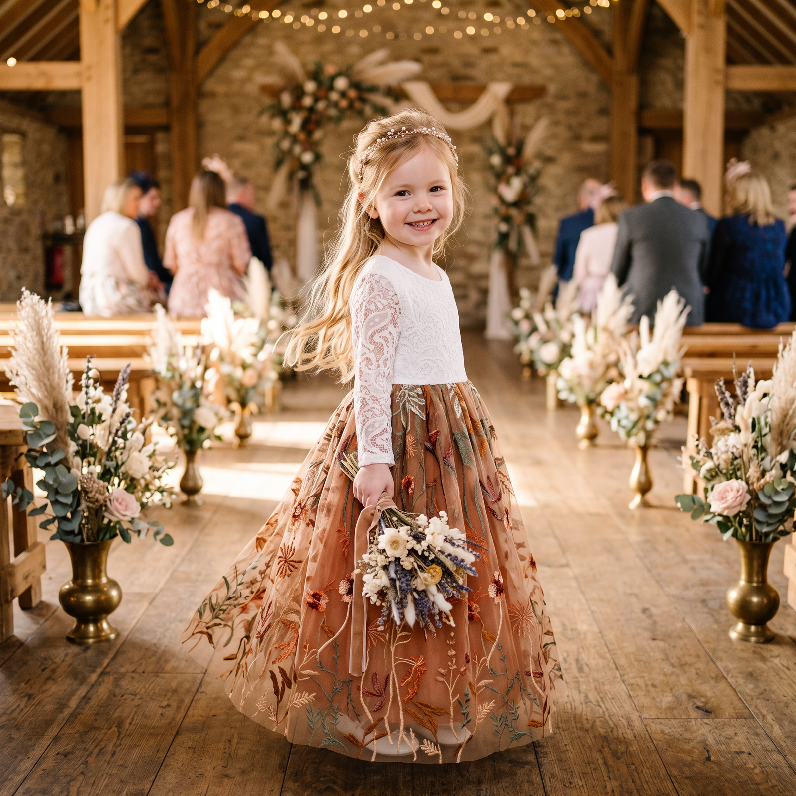 Aurora Burnt Orange Flower Girl Dress – Nicolette's Couture
