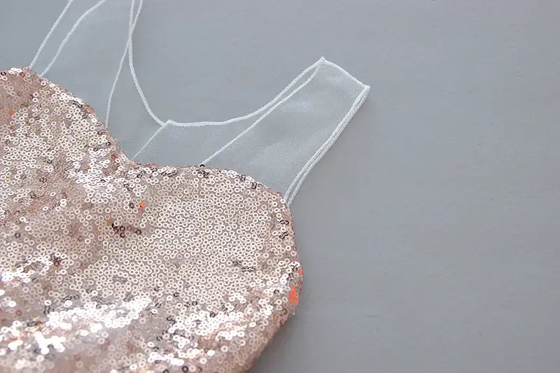 The Jillian Rose Gold Sequin Dress for female, 6 Months The Jillian Rose Gold Sequin Dress for female, 6 Months