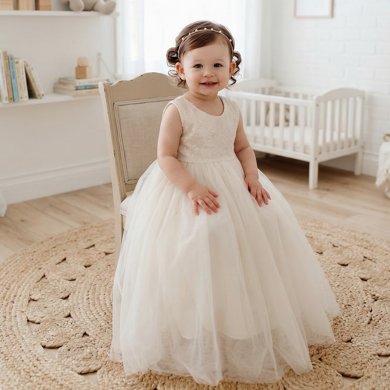 The Dana Ivory Flower Girl Party Dress Nicolette's Couture 16 The Dana Ivory Flower Girl Party Dress Nicolette's Couture 16
