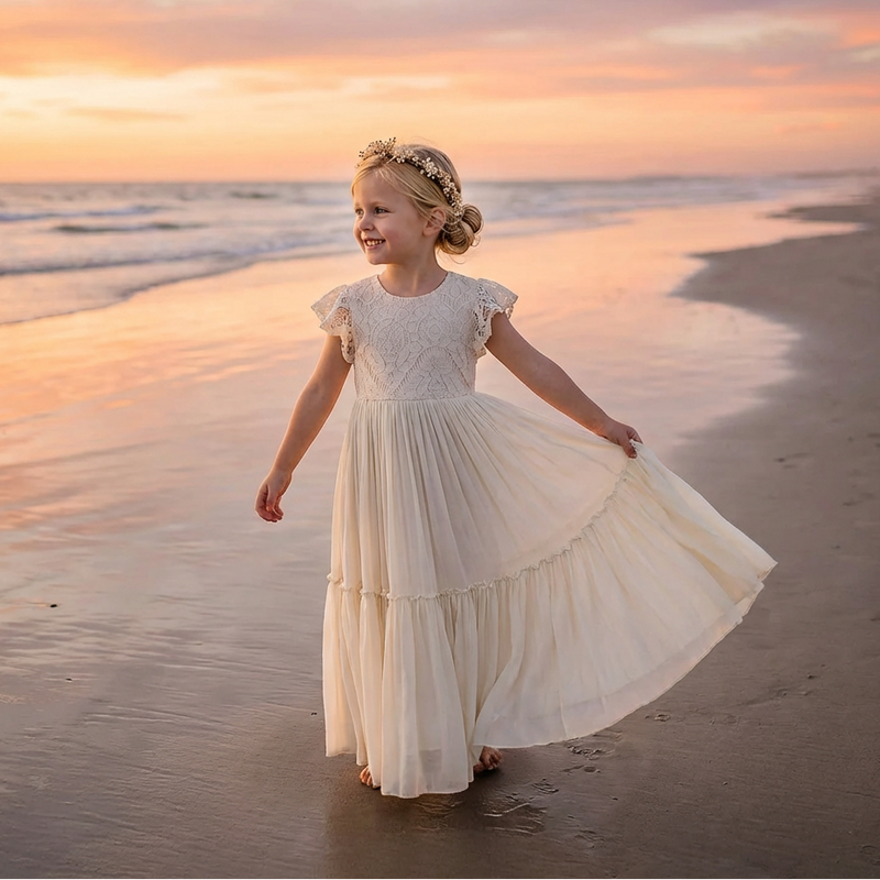 Classic Ivory Hazel Flower Girl Dress – Nicolette's Couture