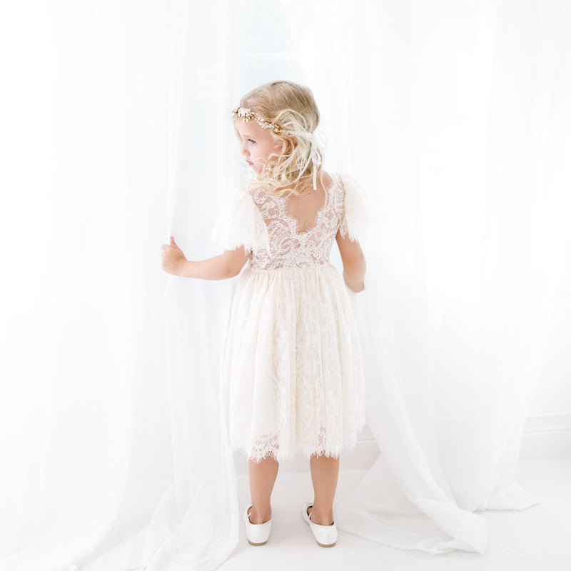 Nicolette's Couture Ivory Lace Dress for female, 3T Nicolette's Couture Ivory Lace Dress for female, 3T