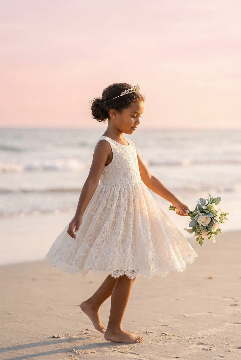 The Lauren Ivory Flower Girl Dress – Nicolette's Couture