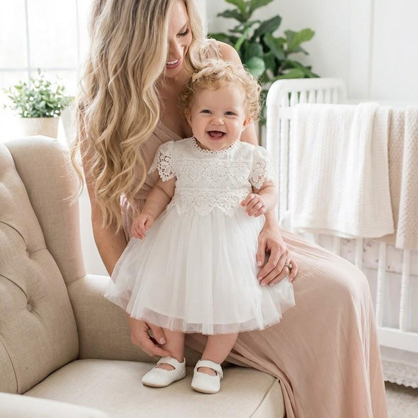 Nicolette's Couture Leah Christening Gown for Female - White
