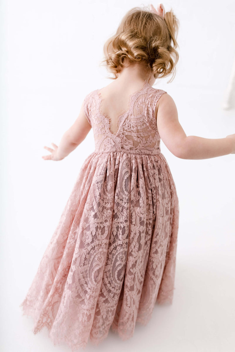 Nicolette's Couture Mauve Lace Dress for Women, 12 Months Nicolette's Couture Mauve Lace Dress for Women, 12 Months
