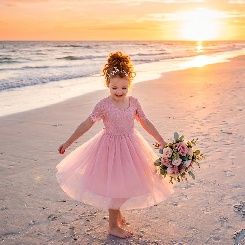 Blush Pink Erin Flower Girl Dress – Nicolette's Couture