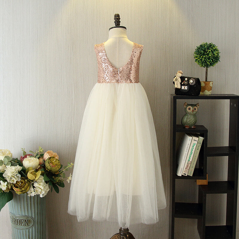 The Dana Rose Gold Flower Girl Dress Nicolette's Couture The Dana Rose Gold Flower Girl Dress Nicolette's Couture