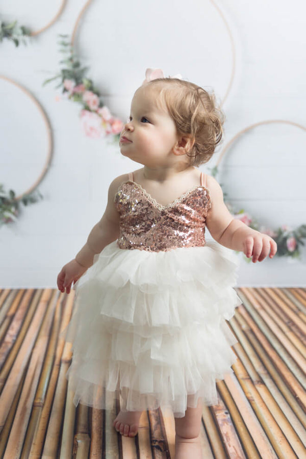 Rose Gold Gigi Flower Girl Dress Nicolette's Couture Rose Gold Gigi Flower Girl Dress Nicolette's Couture