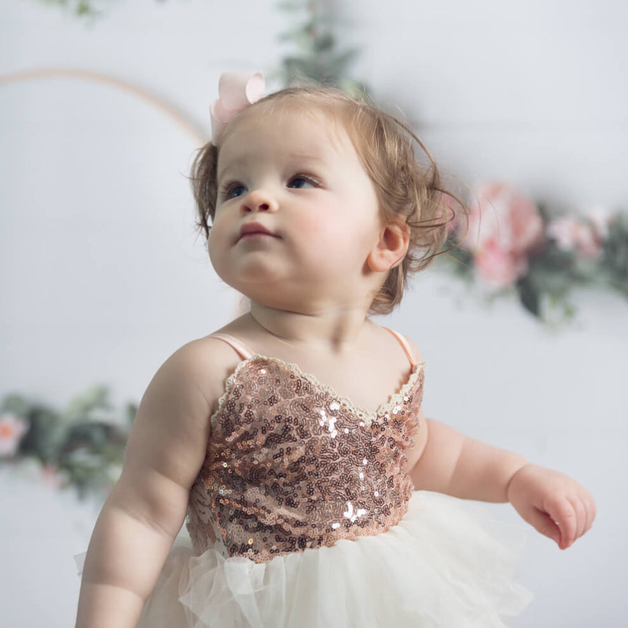 Rose Gold Gigi Flower Girl Dress Nicolette's Couture Rose Gold Gigi Flower Girl Dress Nicolette's Couture