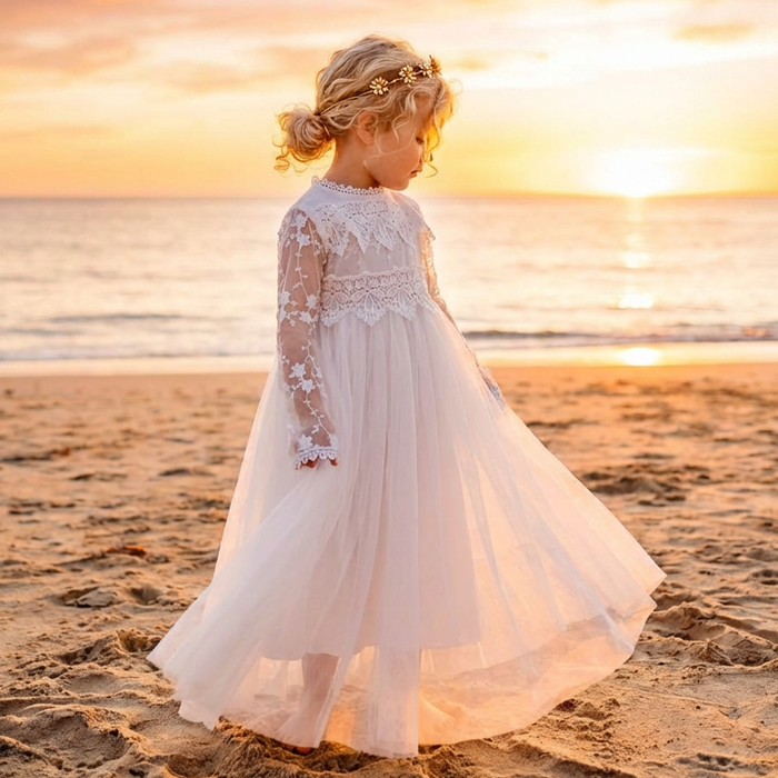 Lace Belk White Dresses For Juniors The Tyra Long Sleeve Flower Girl Dress Nicolette's Couture Lace Belk White Dresses For Juniors The Tyra Long Sleeve Flower Girl Dress Nicolette's Couture