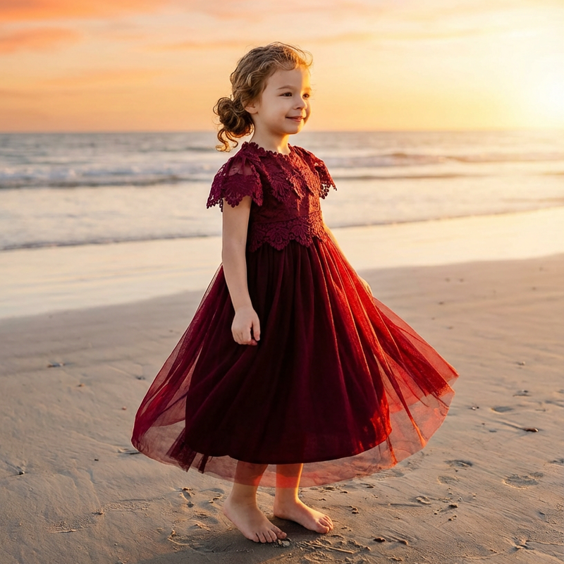 high end girls dresses with timeless elegance BABARONI Flower Girl Dress main image 0