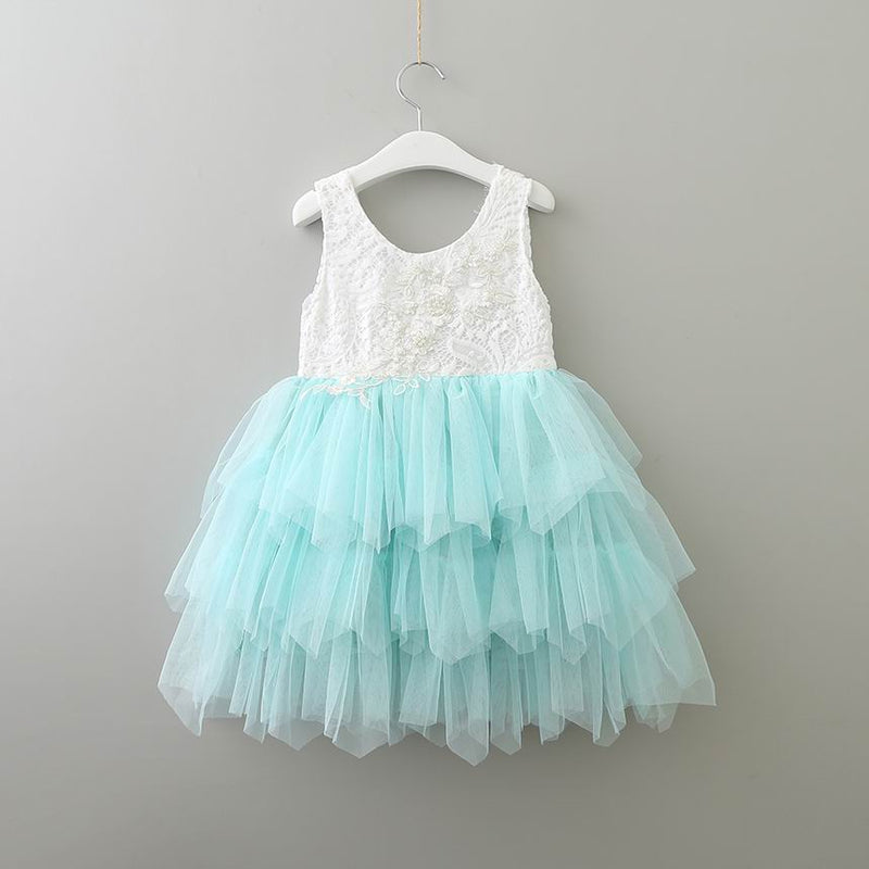 Nicolette's Couture Women's Seafoam Tiered Tutu Dress, Size 5 Nicolette's Couture Women's Seafoam Tiered Tutu Dress, Size 5