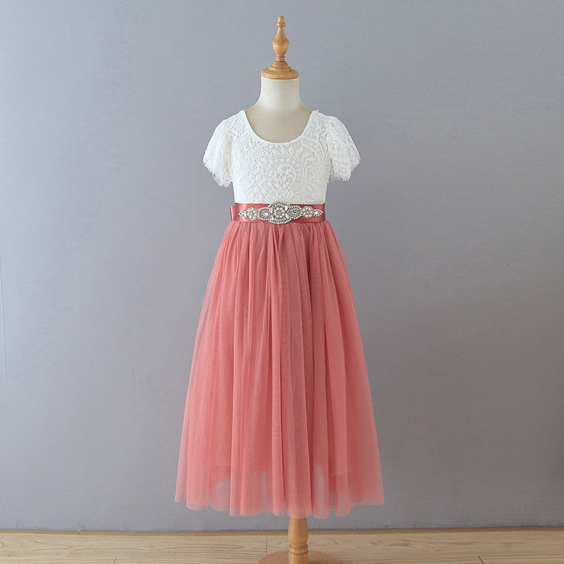 Aria Flower Girl Dress Available in Rose Color Looking Fabulous ...