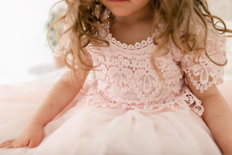 Blush Pink Sienna Flower Girl Dress Available – Nicolette's Couture