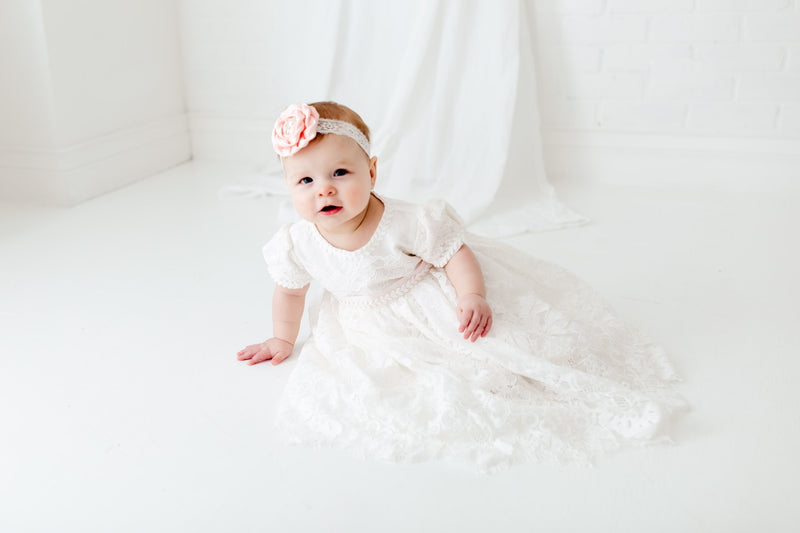 Nicolette's Couture The Eve Christening Gown for Female - White - 3 Months Nicolette's Couture The Eve Christening Gown for Female - White - 3 Months