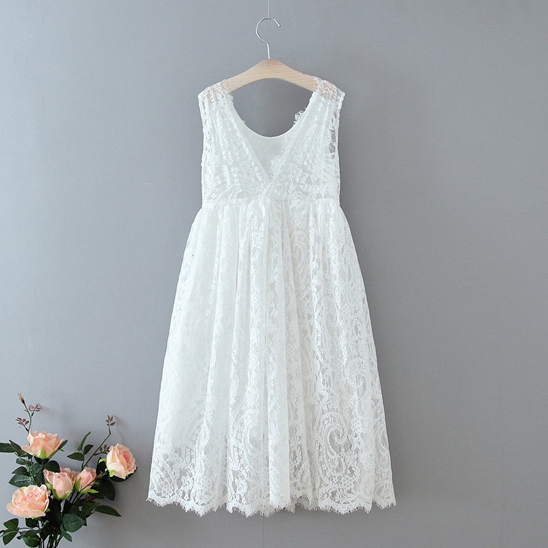 Nicolette's Couture Women's White Lace Dress, Size 3 Nicolette's Couture Women's White Lace Dress, Size 3