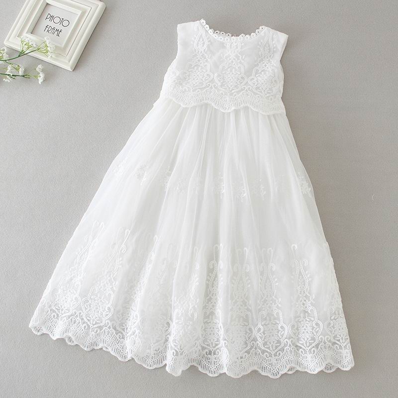 Nicolette's Couture White Lace Christening Dress for Female, 12 months