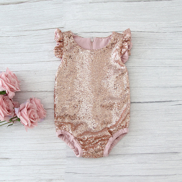 The Elise Leotard - Rose Gold - Nicolette's Couture