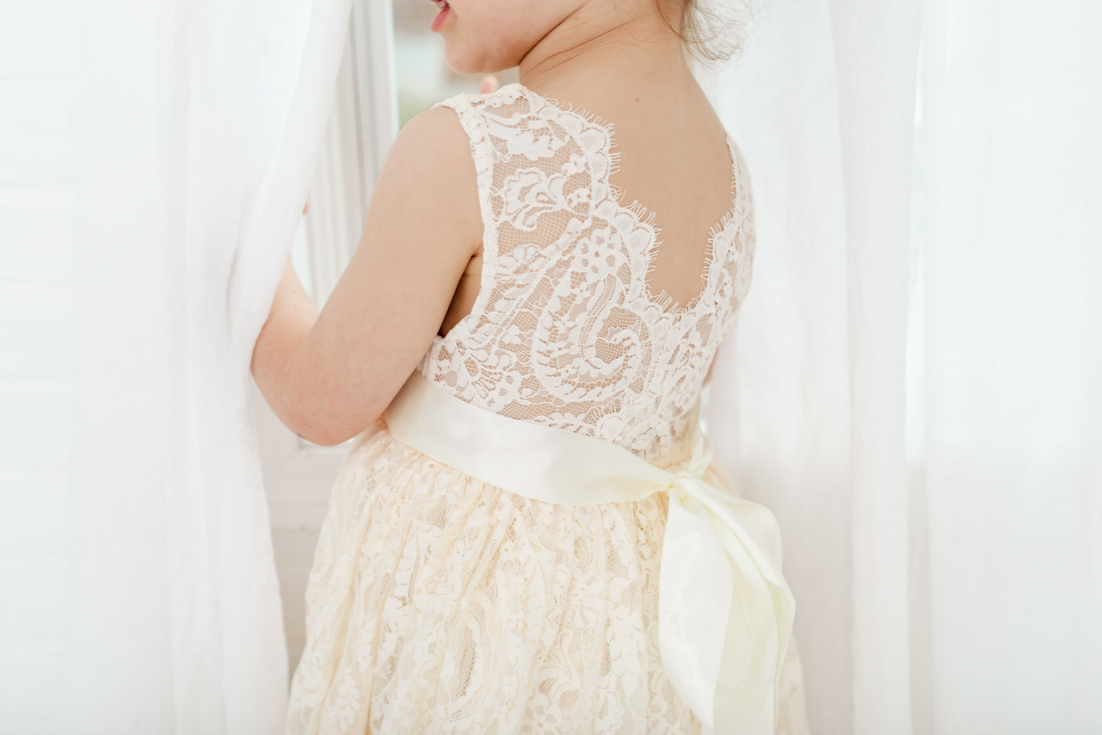 The Lauren Ivory Flower Girl Dress Nicolette's Couture The Lauren Ivory Flower Girl Dress Nicolette's Couture