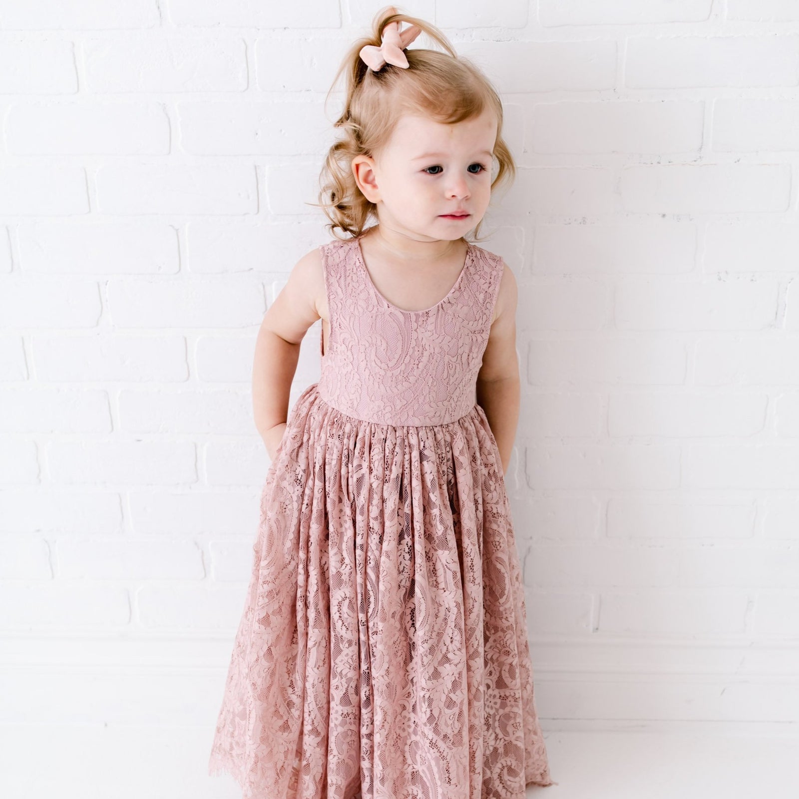 Flower girl mauve dress online