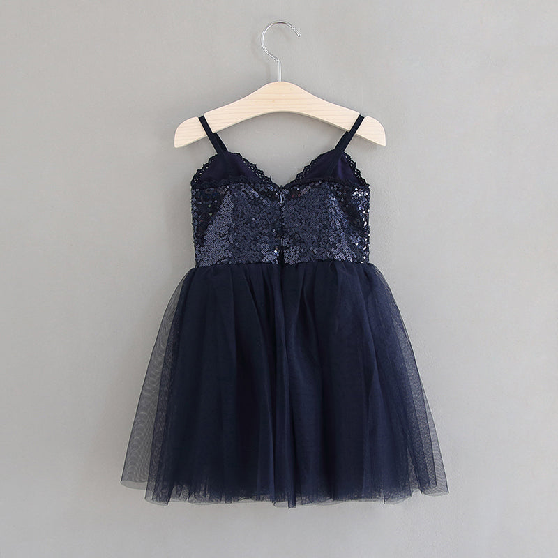 navy blue toddler dress Girls' Smocked Waist (2T-4T) Little Girls Dresses Flower Girl Dresses for Wedding Sleeveless Tulle Dress Girls Party Dress Girls Dark Blue Dress for Girls Holiday Toddler Dress Birthday Girl Dress 4 Bigetiay Little Girls Dresses Flower