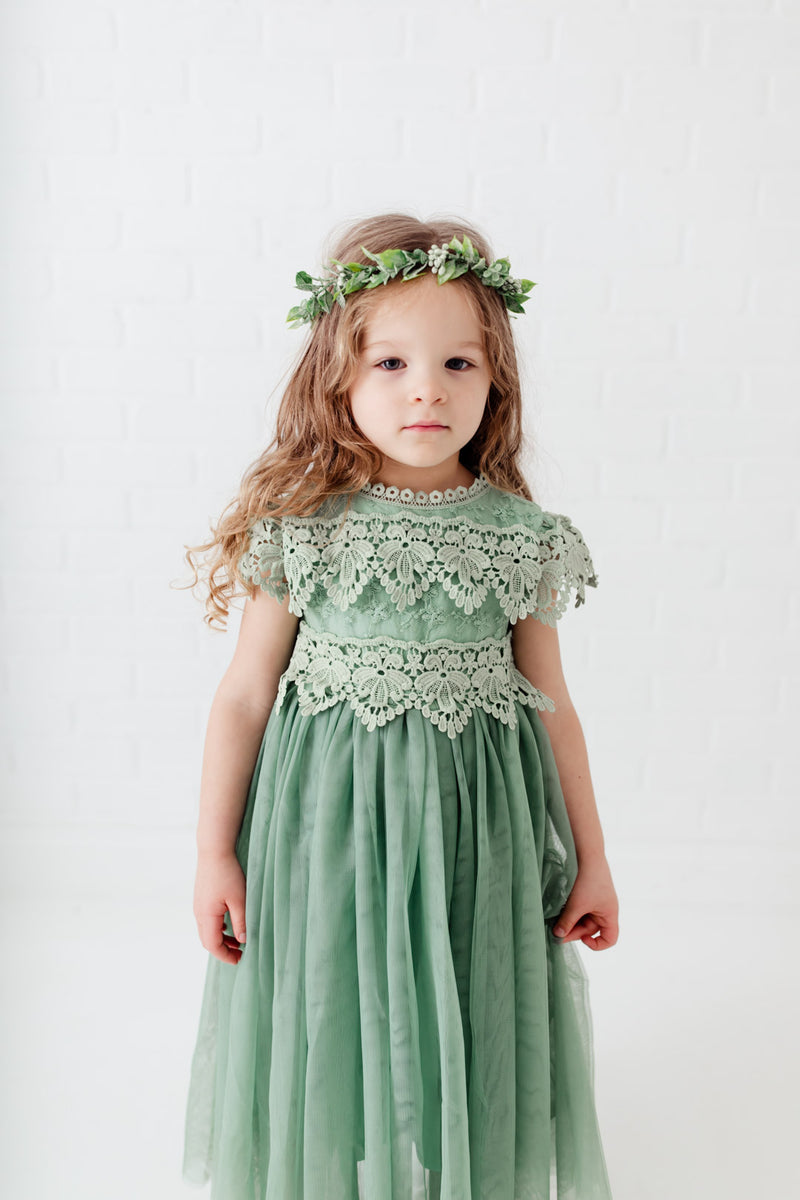 Sage Green Lace Dress