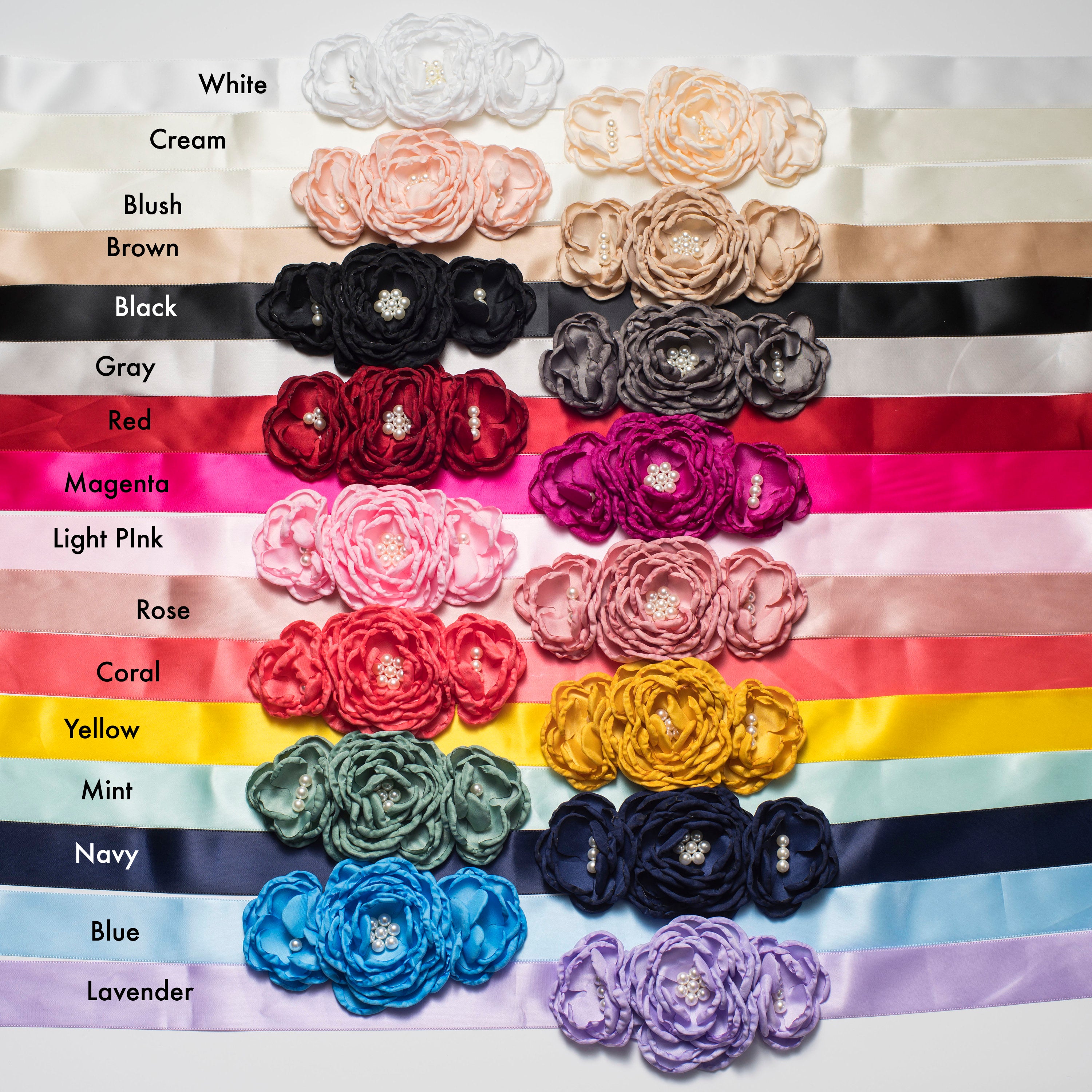 Beautiful Flower Sashes by Nicolette's Couture